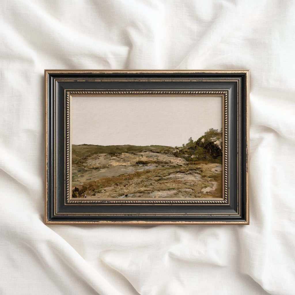 Neutral Brown Boho Landscape Printable Wall Art | Rustic Minimal Decor
