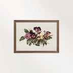 Pansy Botanical Wall Art Print Digital Download – Vintage Herbarium Flower Illustration Printable Wall Art
