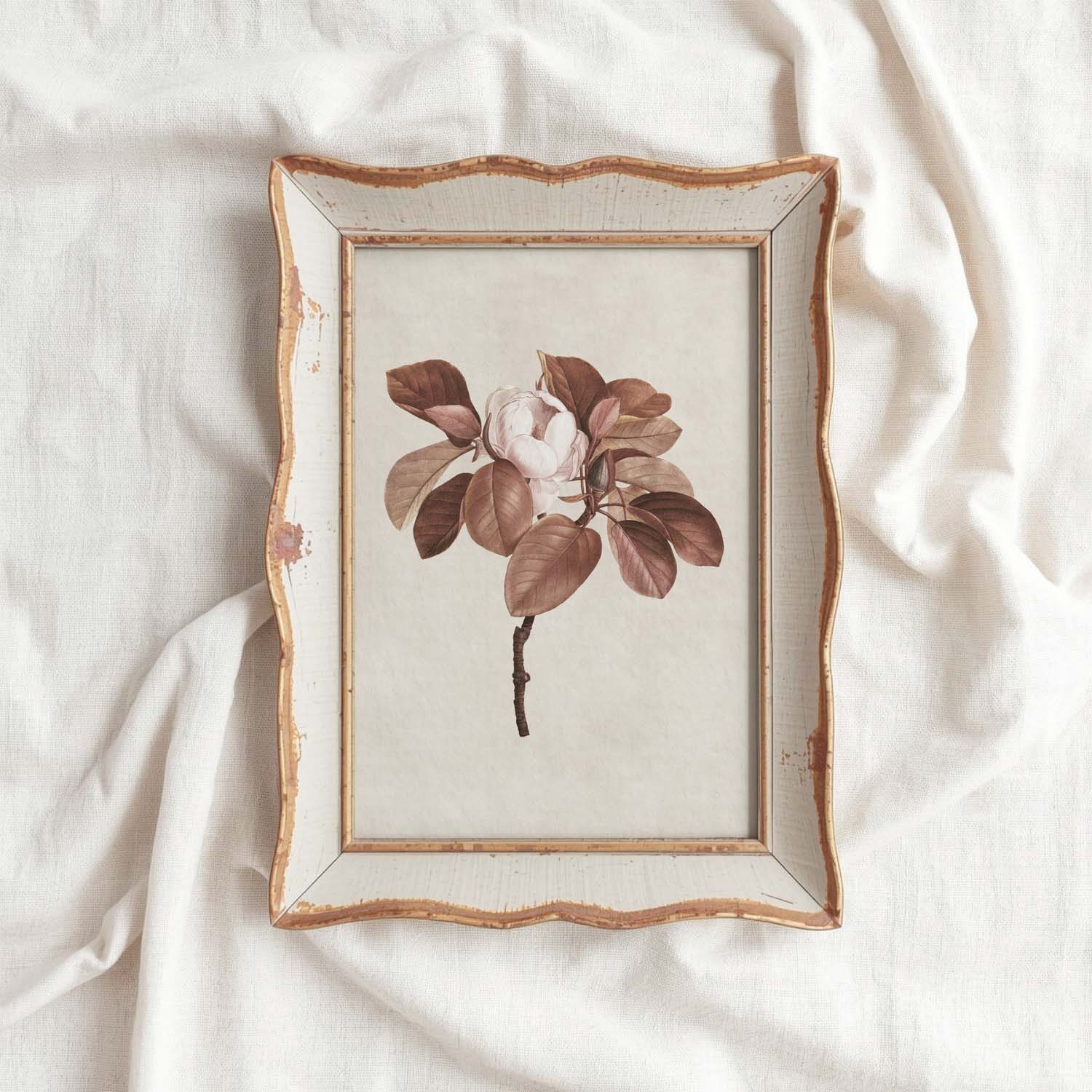 Burgundy Rose Botanical Wall Art Print Digital Download – Moody Vintage Wine Floral Printable Wall Art