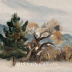 Vintage Autumn Muted Landscape Printable Wall Art