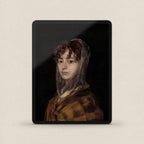 Vintage Maiden Portrait iPhone & iPad Wallpaper Set (Neutral Dark Academia)