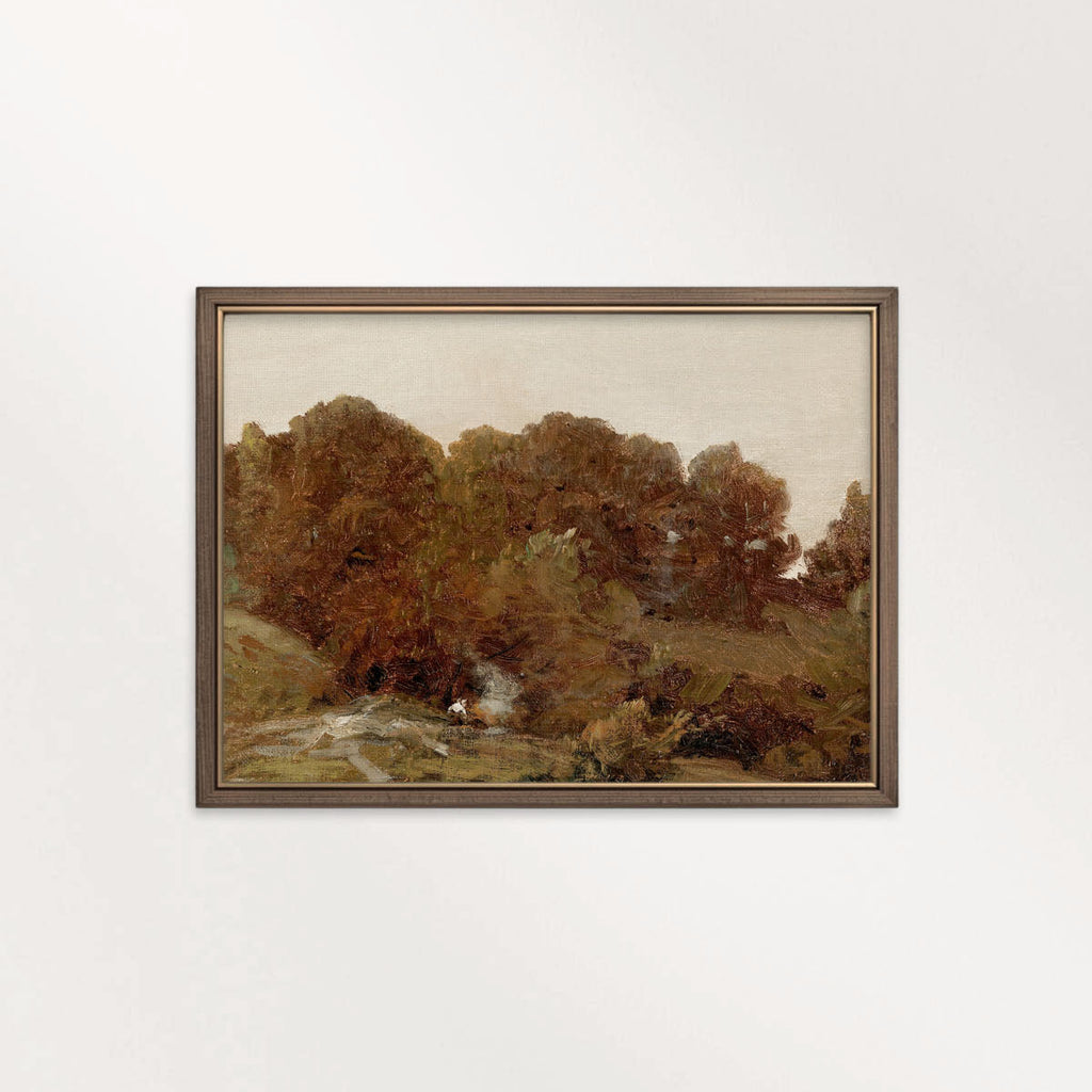Moody Rustic Autumn Forest Printable Wall Art | Vintage Autumn Nature Print