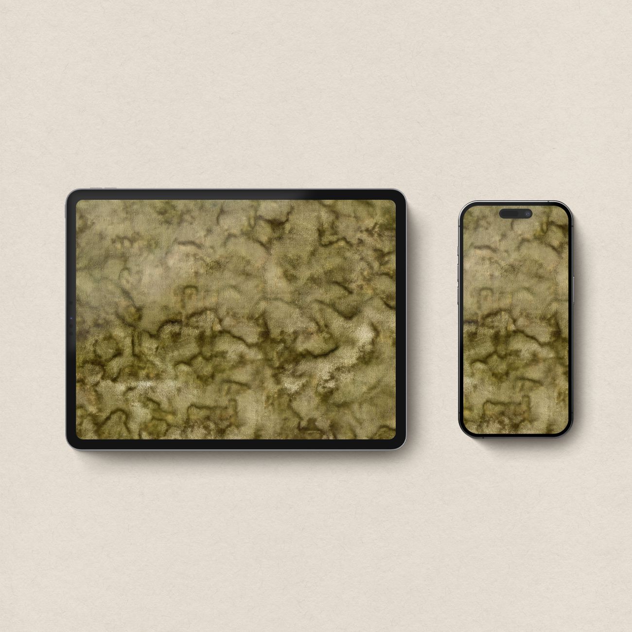 Vintage Muted Green Abstract Wallpaper Bundle | iPhone, iPad & Desktop Wallpapers (Digital Download)