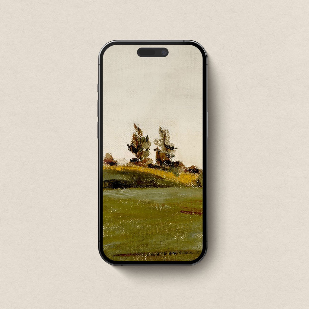 Muted Green Grass Landscape Wallpaper Bundle | iPhone, iPad & Desktop Wallpapers (Digital Download)