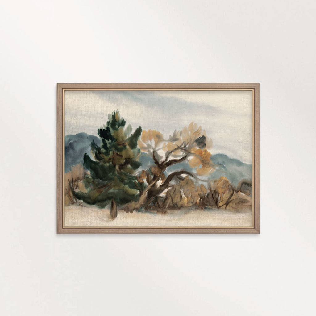 Vintage Autumn Muted Landscape Printable Wall Art