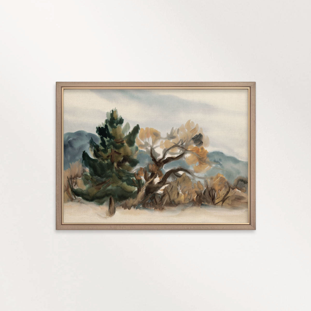 Vintage Autumn Muted Landscape Printable Wall Art