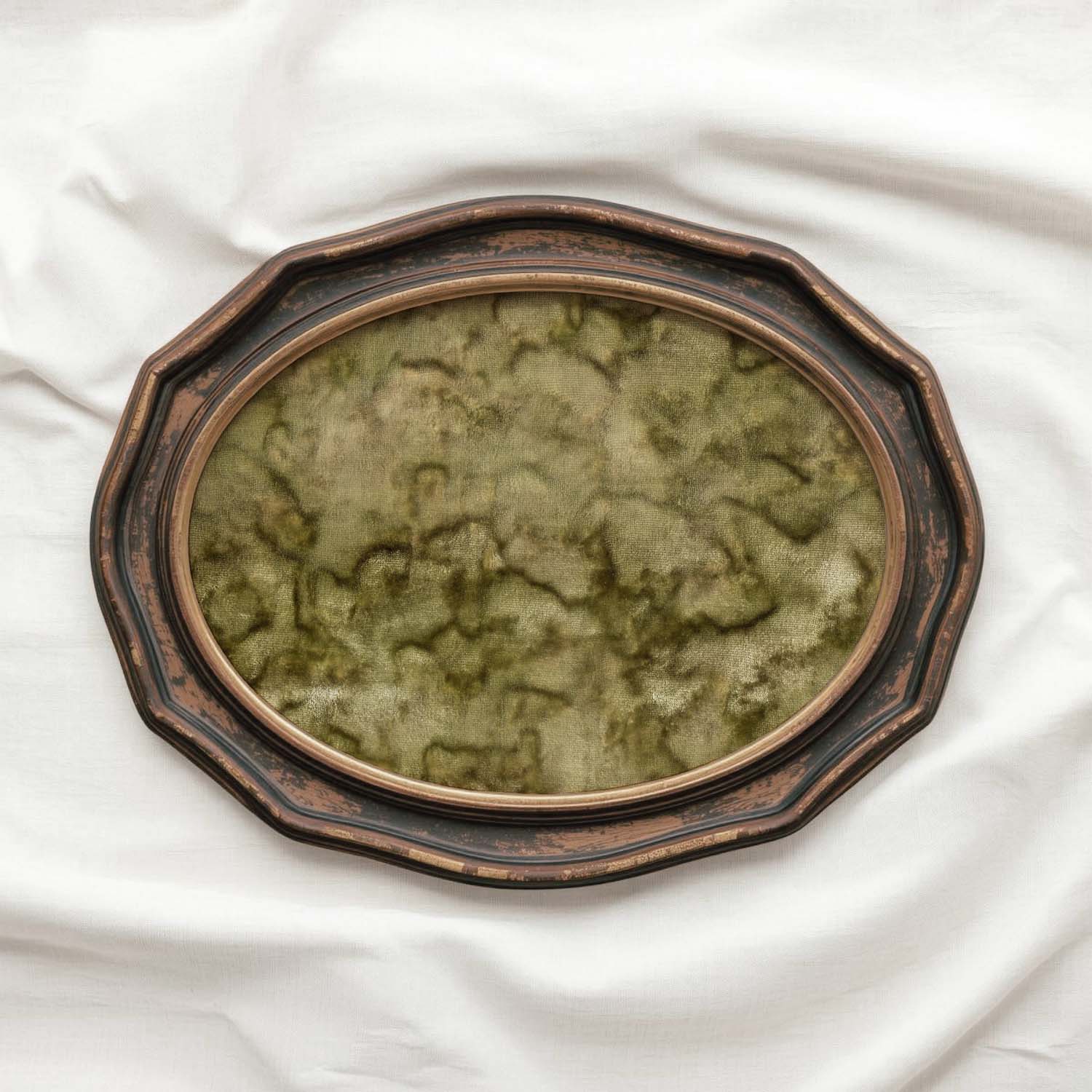 Vintage Mossy Green Textured Landscape Printable Wall Art