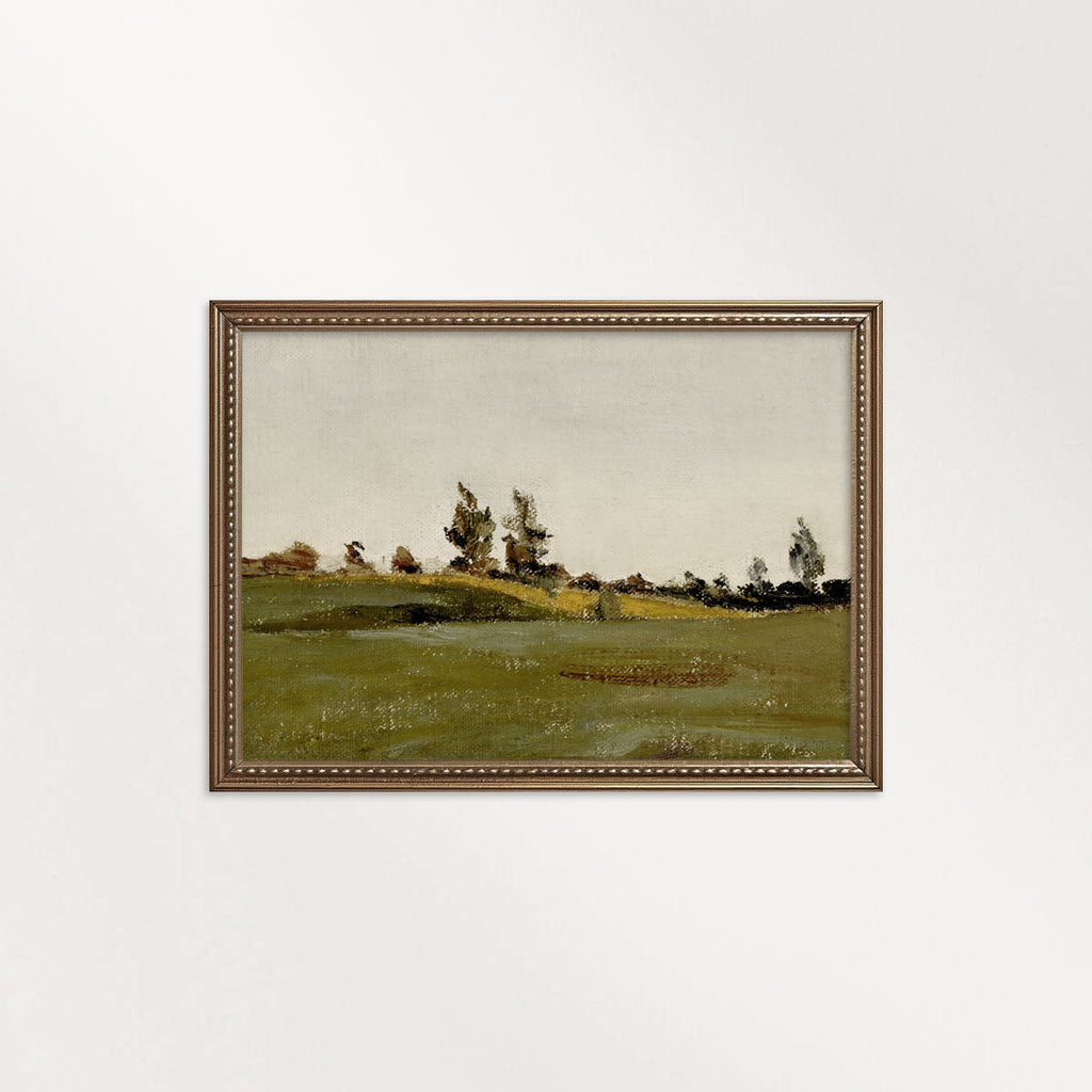 Muted Green Grass Landscape Printable Wall Art