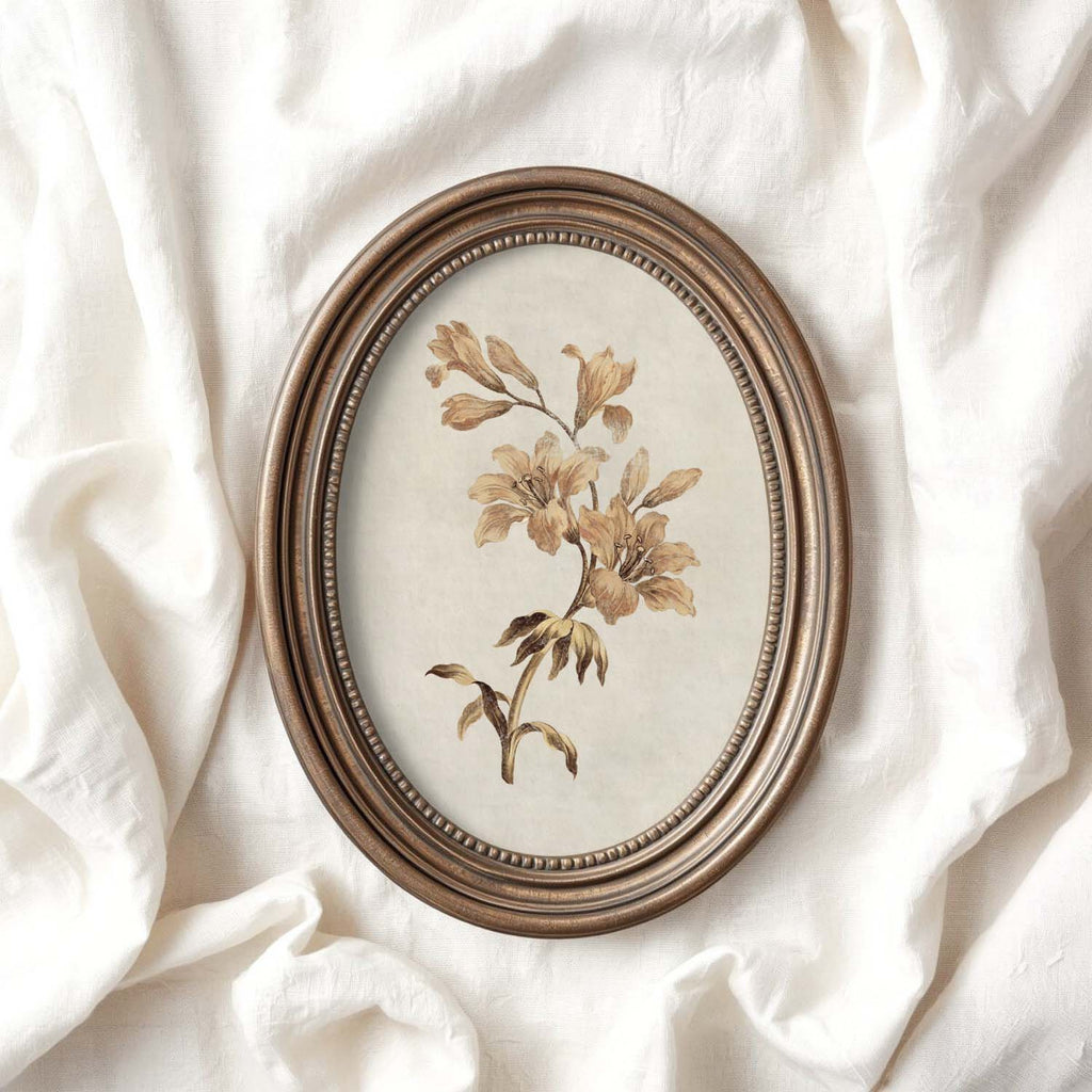 Muted Orange Tiger Lily Wall Art Print (Digital Download)