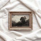 Vintage Moody Forest Lake Wall Art Printable (Dark Academia) — Nature Reflection Painting