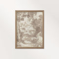 Neutral Botanical Watercolor Wall Art Printable | Soft Forest Ink Wash Landscape