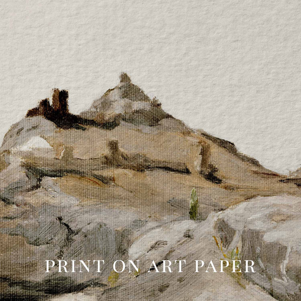Rocky Mountains Printable Wall Art | Boho Neutral Mountain Landscape Print