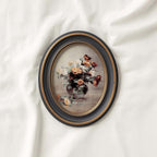 French Cottage Grey Rose Still Life Wall Art Printable (Digital Download) — Parisian Farmhouse Vertical Oil Painting