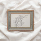 Tree Branch Wall Art Printable | Vintage Botanical Pencil Sketch Print