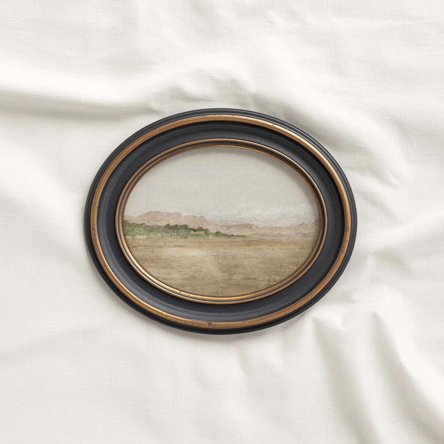Muted Spanish Landscape Wall Art Printable — Minimal Antique Mediterranean Neutral Print