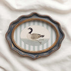 Goose Nursery Wall Art Printable (Digital Download) — Pastel Blue Striped Storybook Bird Decor