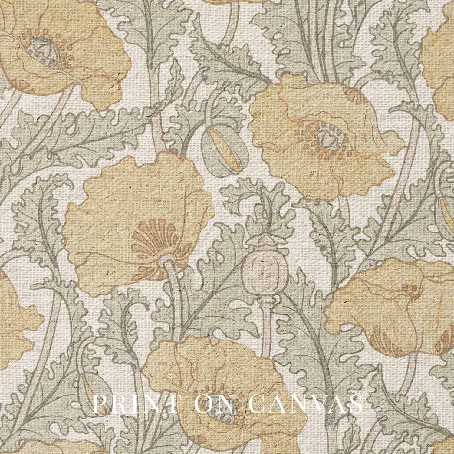 Yellow Floral Wall Art Printable – Vintage Cottagecore Botanical Spring Print (Digital Download)