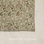 Vintage Floral Rug Wall Art Printable – Antique Textile Pattern Print (Digital Download)