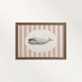 Whale Nursery Wall Art Printable (Digital Download) — Pink Striped Storybook Ocean Decor