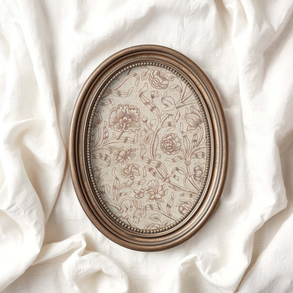 Neutral Boho Floral Tapestry Printable Wall Art – Taupe Vintage Cottagecore Decor