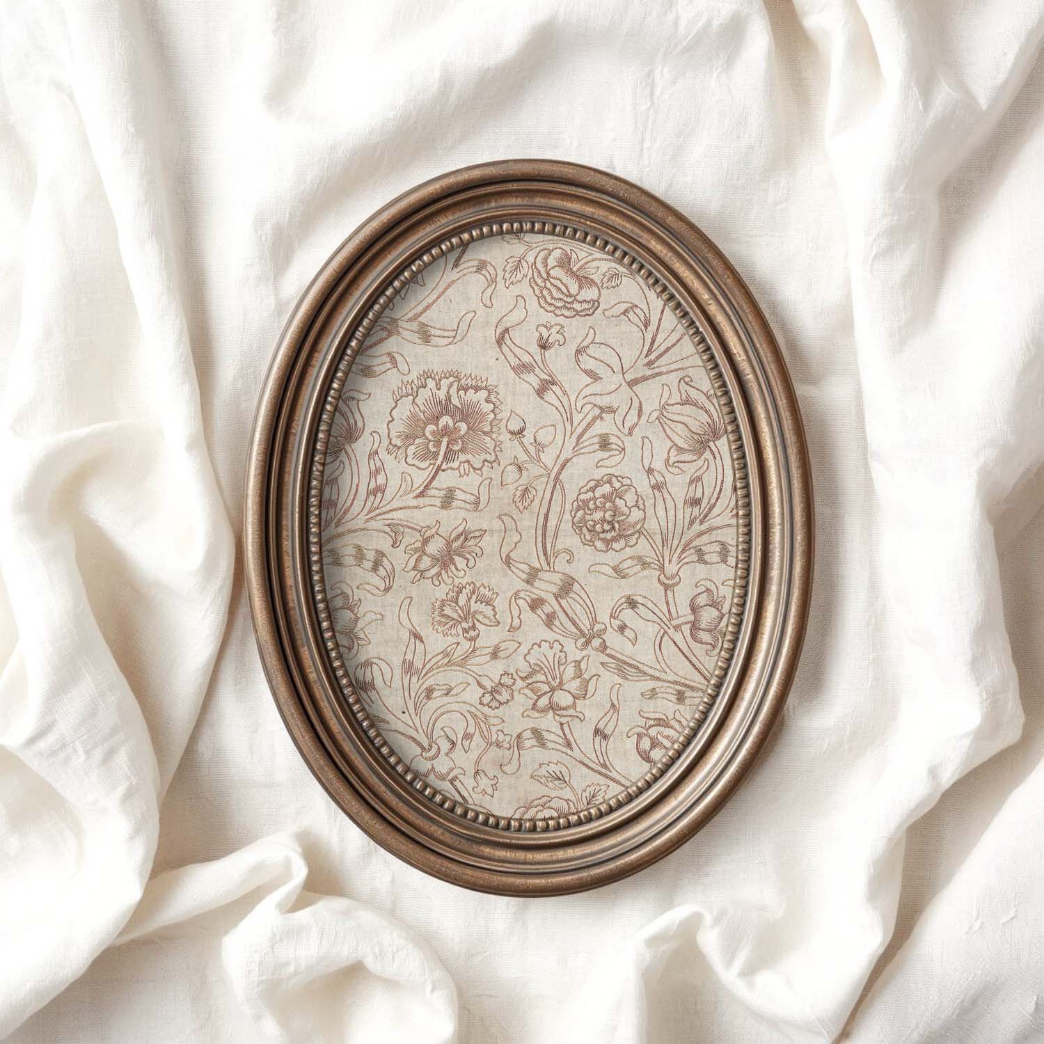 Neutral Boho Floral Tapestry Printable Wall Art – Taupe Vintage Cottagecore Decor