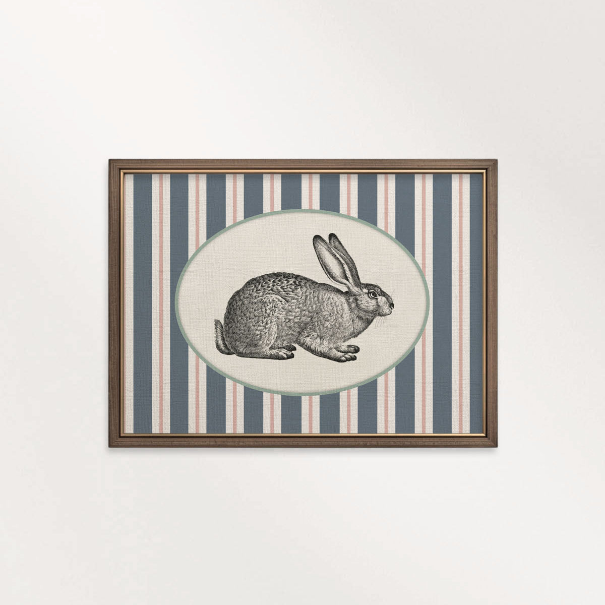Circus Rabbit Print – Vintage Storybook Nursery Wall Art
