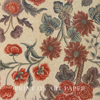 Vintage Red Herbarium Floral Printable Wall Art (Digital Download)