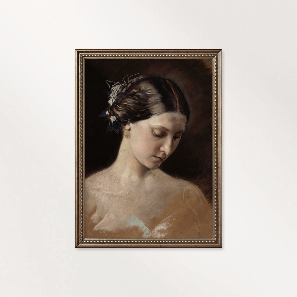 Vintage Ballet Ballerina Wall Art Print – Romantic Russian Dance Sketch Portrait (Digital Download)