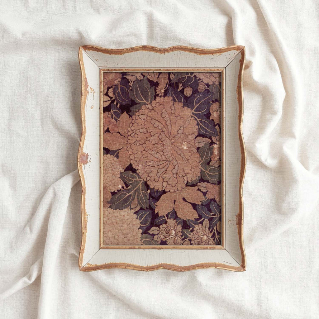 Rust & Plum Peony Wall Art Printable – Vintage Botanical Cottagecore Print (Digital Download)