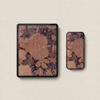 Rust & Plum Peony iPhone & iPad Wallpaper Set – Vintage Botanical Aesthetic (Digital Download)