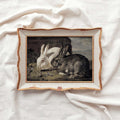 Baroque Rabbit Wall Art Print (Antique Dark Romantic Woodland Landscape)