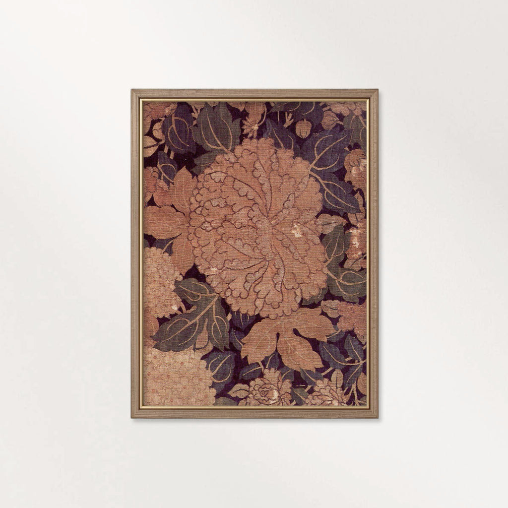 Rust & Plum Peony Wall Art Printable – Vintage Botanical Cottagecore Print (Digital Download)