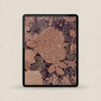 Rust & Plum Peony iPhone & iPad Wallpaper Set – Vintage Botanical Aesthetic (Digital Download)