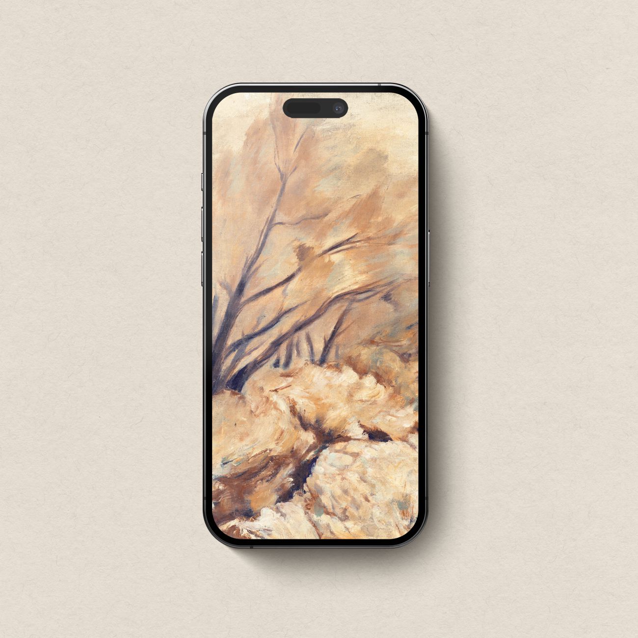 Rustic Landscape iPhone & iPad Wallpaper Set — Warm Earth Tone Abstract (Digital Download)