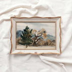 Vintage Autumn Muted Landscape Printable Wall Art