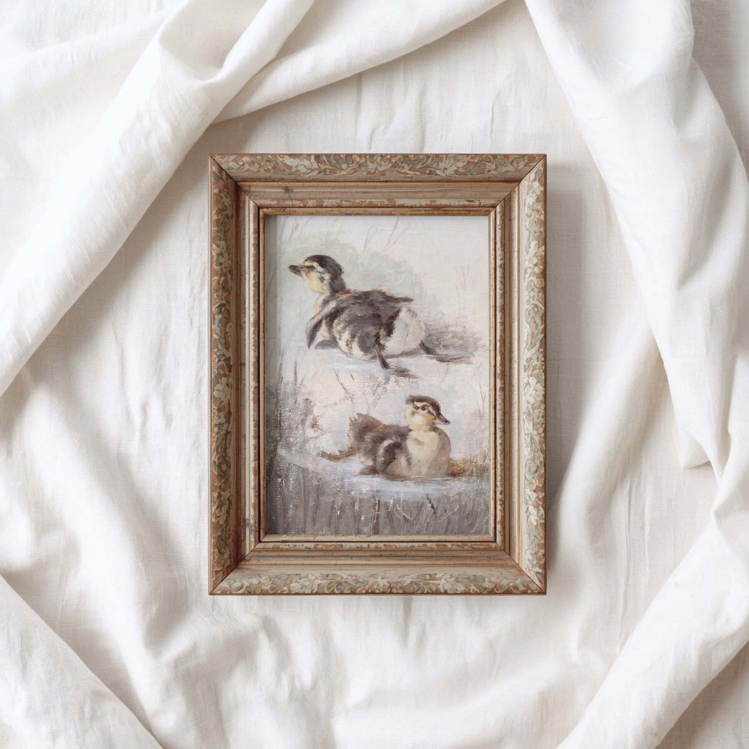 Ducklings Nursery Wall Art Printable (Digital Download) — Rustic Farmhouse Vertical Animal Decor