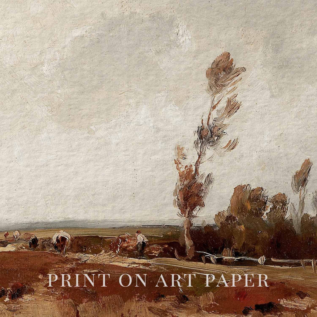 High-quality fall landscape printable wall art design for matte art paper printing.