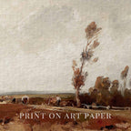 High-quality fall landscape printable wall art design for matte art paper printing.