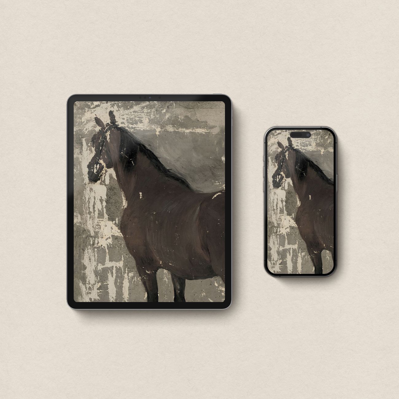 Rustic Horse iPhone & iPad Wallpaper Set (Digital Download)