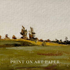 Muted Green Grass Landscape Printable Wall Art