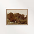 Moody Rustic Autumn Forest Printable Wall Art | Vintage Autumn Nature Print
