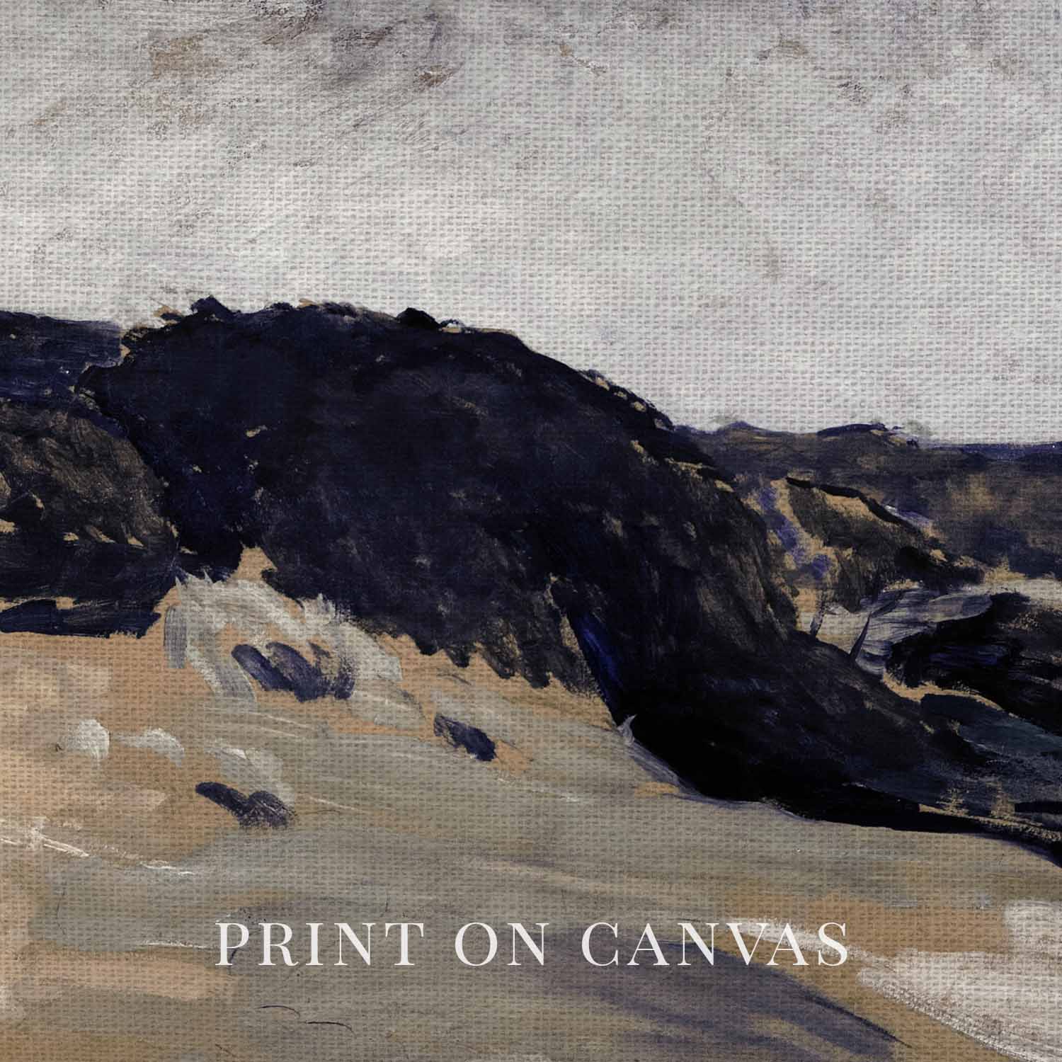 Moody Blue Coastal Dunes Printable Wall Art