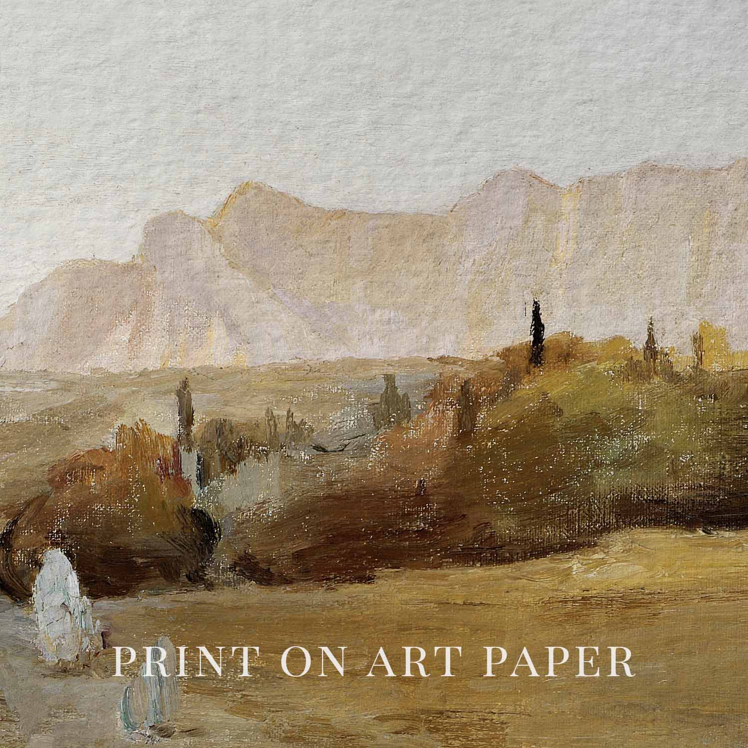 Earth Tone Desert Landscape Printable Wall Art | Warm Neutral Desert Print