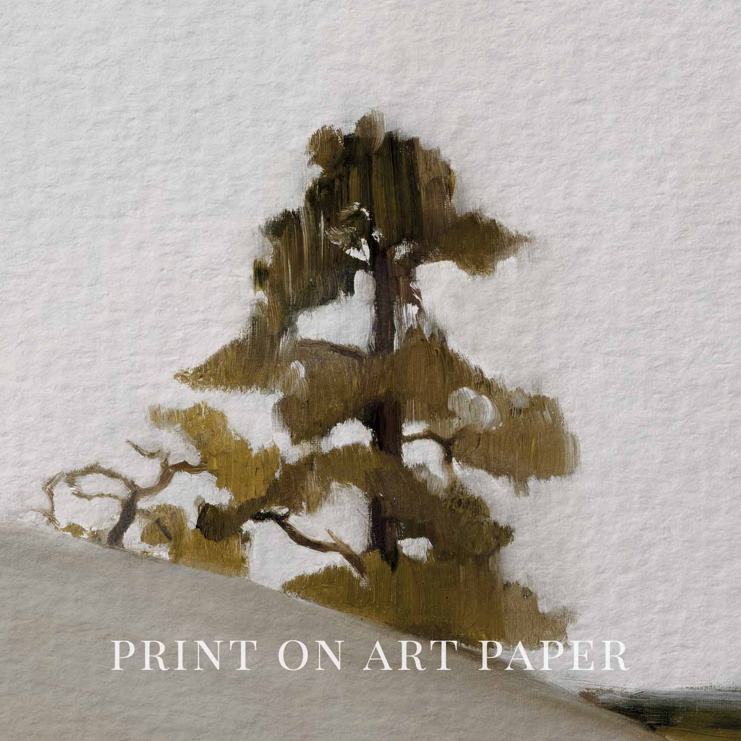 Minimal Rustic Sequoia Tree Printable Wall Art