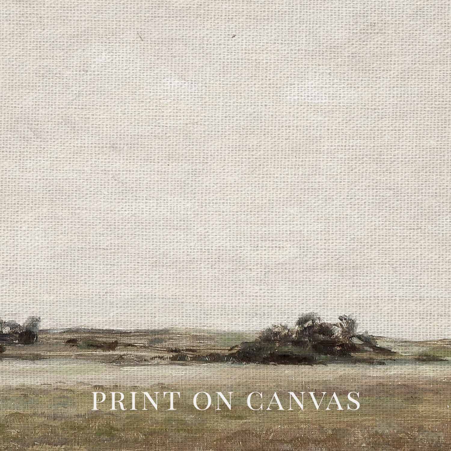 Minimal Earthy Sage Landscape Printable Wall Art | Muted Green Nature Print