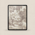 Neutral Botanical Watercolor Wallpaper Set | iPhone & iPad Soft Forest Ink Wash