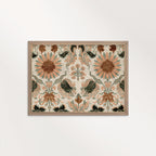 Antique Mediterranean Floral Tapestry Wall Art Printable – Spanish Textile Print (Digital Download)