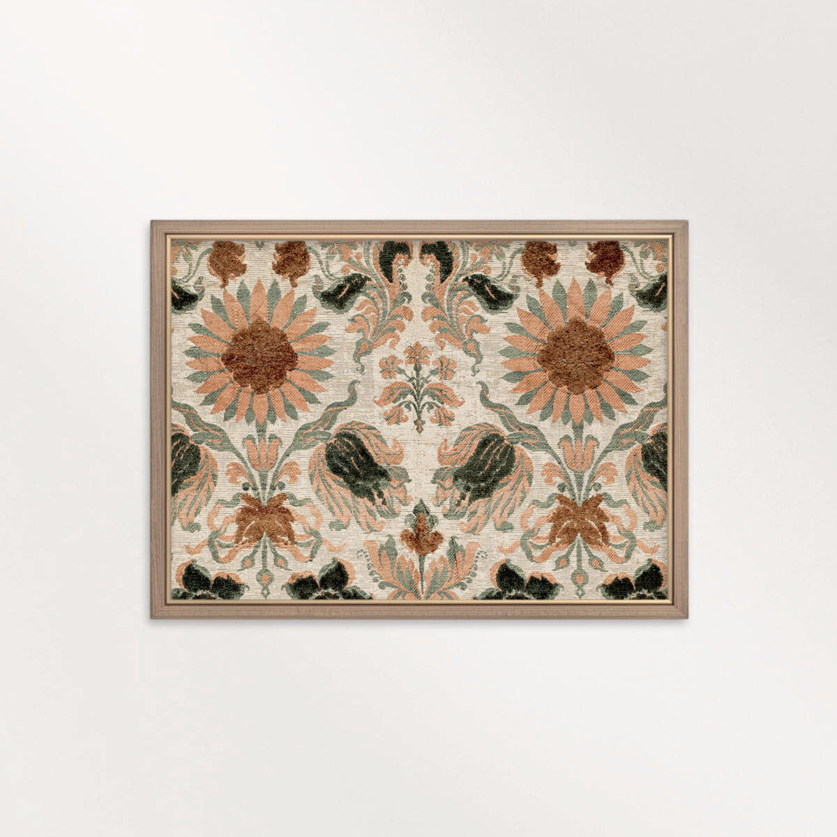 Antique Mediterranean Floral Tapestry Wall Art Printable – Spanish Textile Print (Digital Download)