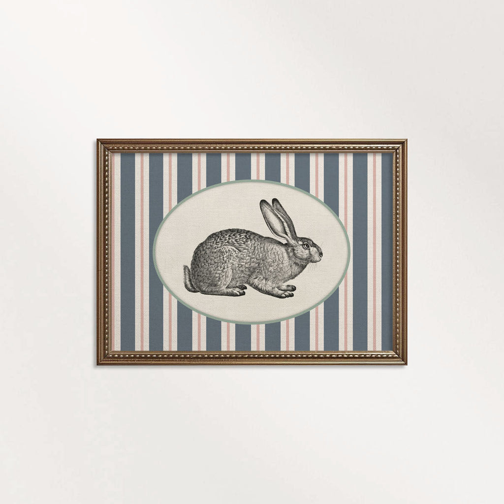 Circus Rabbit Print – Vintage Storybook Nursery Wall Art