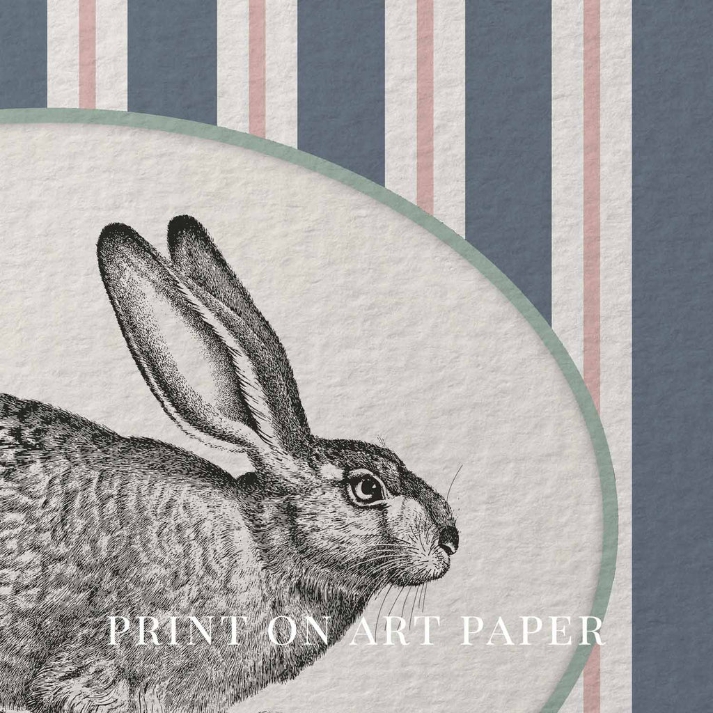 Circus Rabbit Print – Vintage Storybook Nursery Wall Art